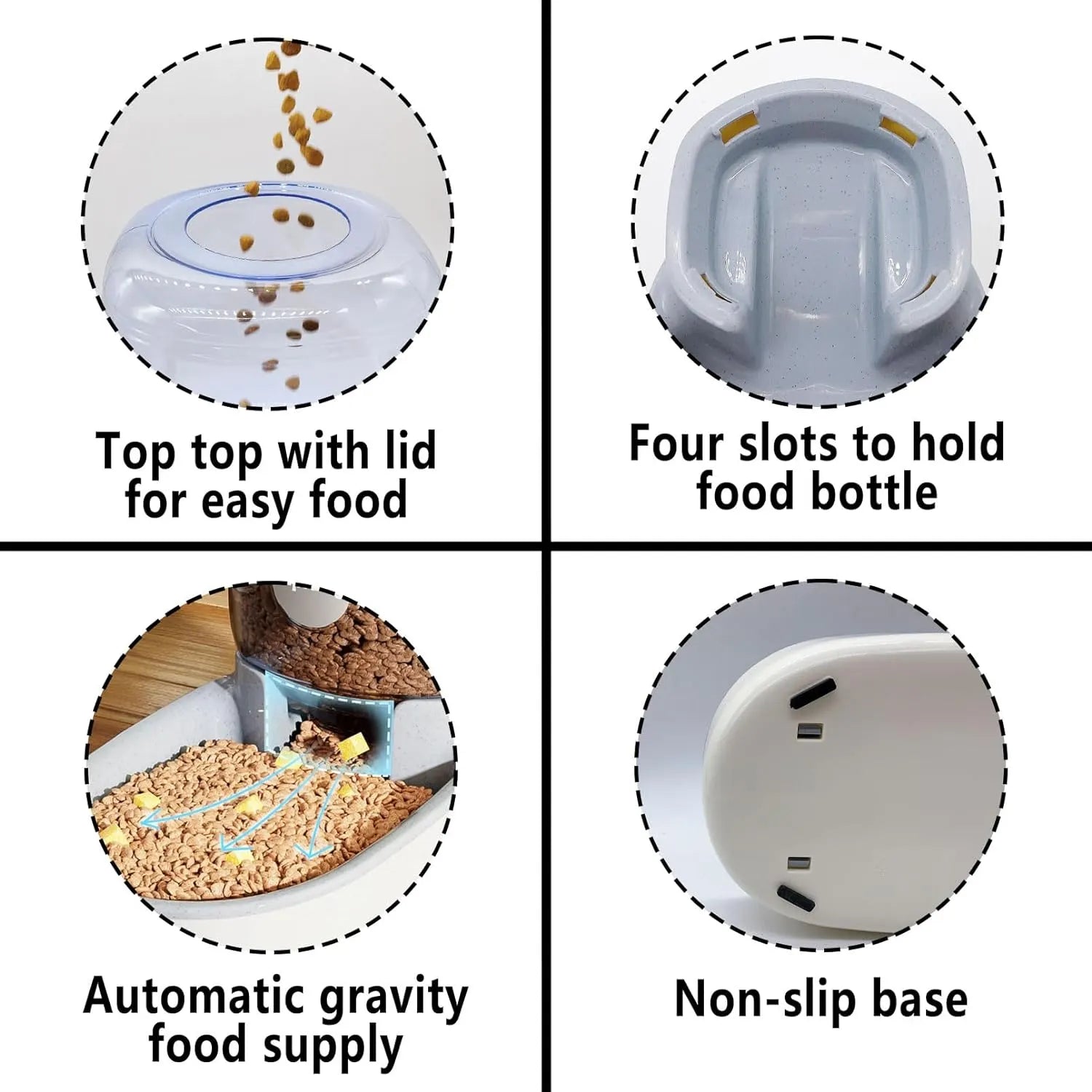 4L Gravity Pet Food & Water Dispenser