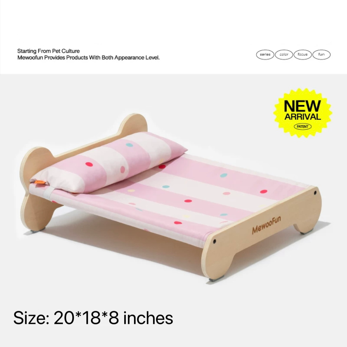 Indoor Cat Bed in Green or Pink