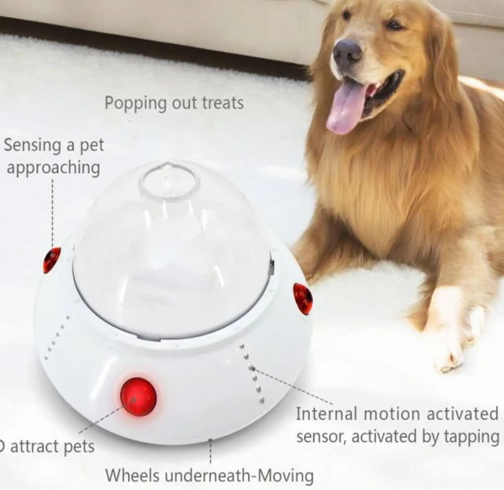Sensor-Activated Moving Pet Treat Dispenser Toy