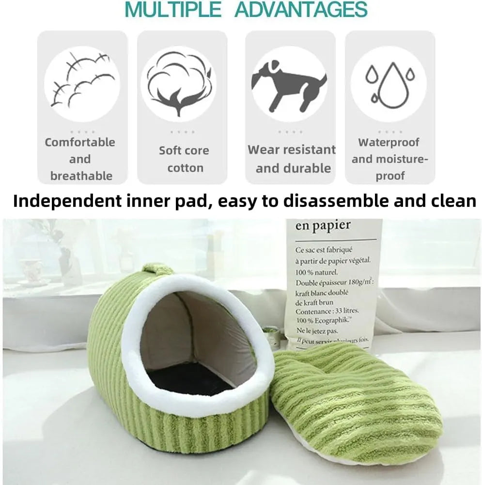 Slipper-Shaped Cave Bed for Indoor Cats