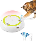 Interactive Rotating Mouse Track Cat Toy with Felt Scratcher