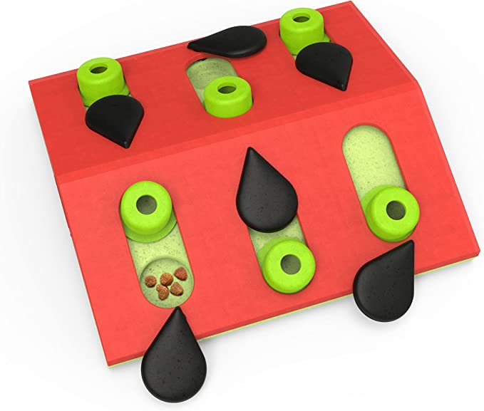 Leaf-Shaped Sliding Pet Treat Puzzle – 2 Colors