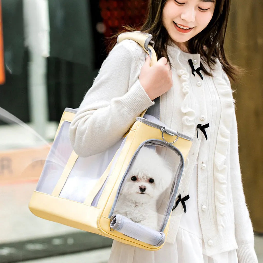 Roll-Up Mesh Pet Carrier Tote – 3 Colors