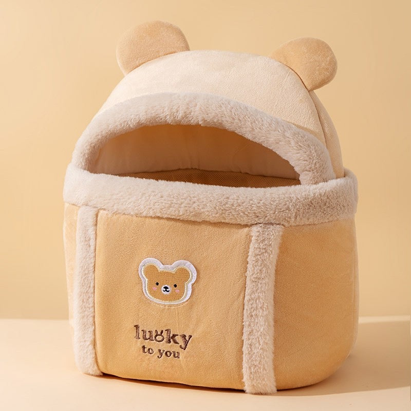 Plush Winter Pet Carrier Backpack – 6 Styles, 2 Sizes