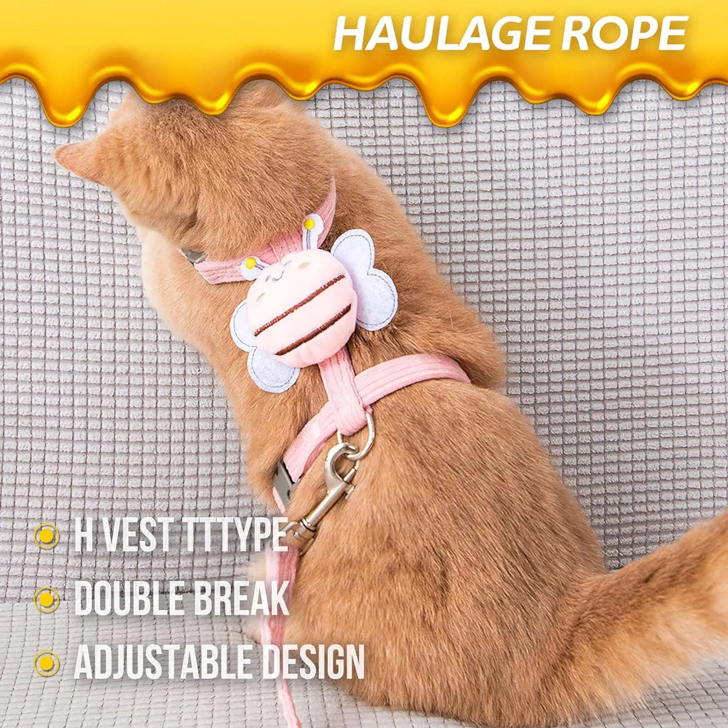 Adjustable Escape-Resistant Cat Harness & Leash Set