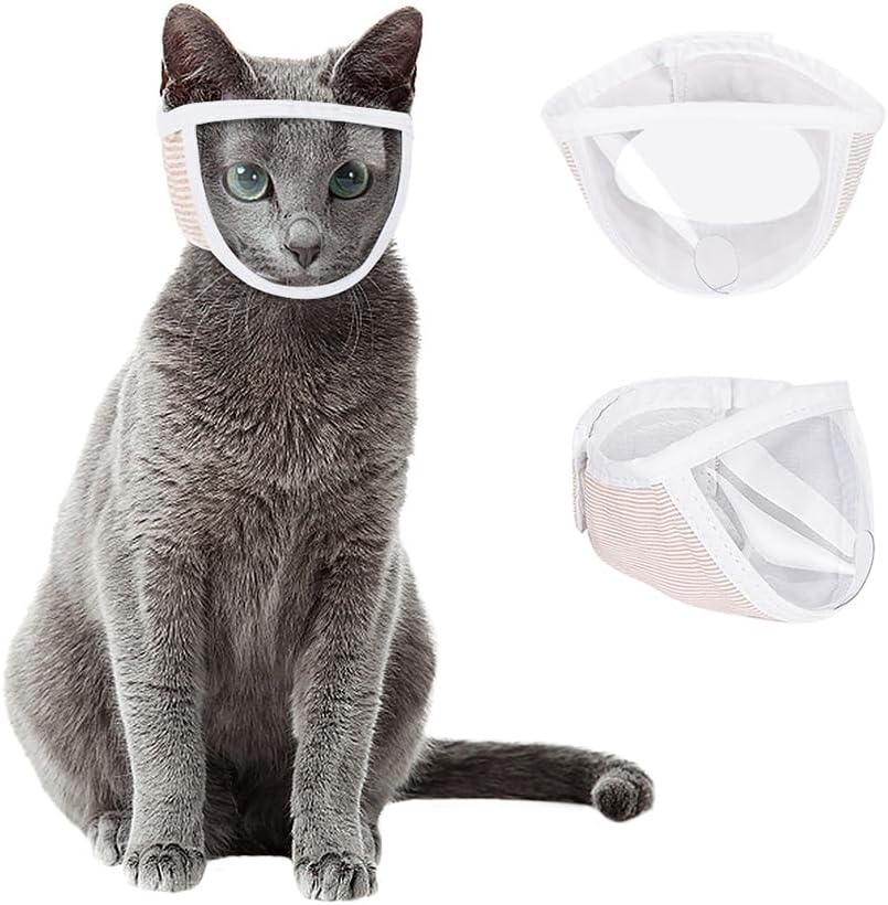 Transparent Cat Grooming Muzzle for Nail Trimming