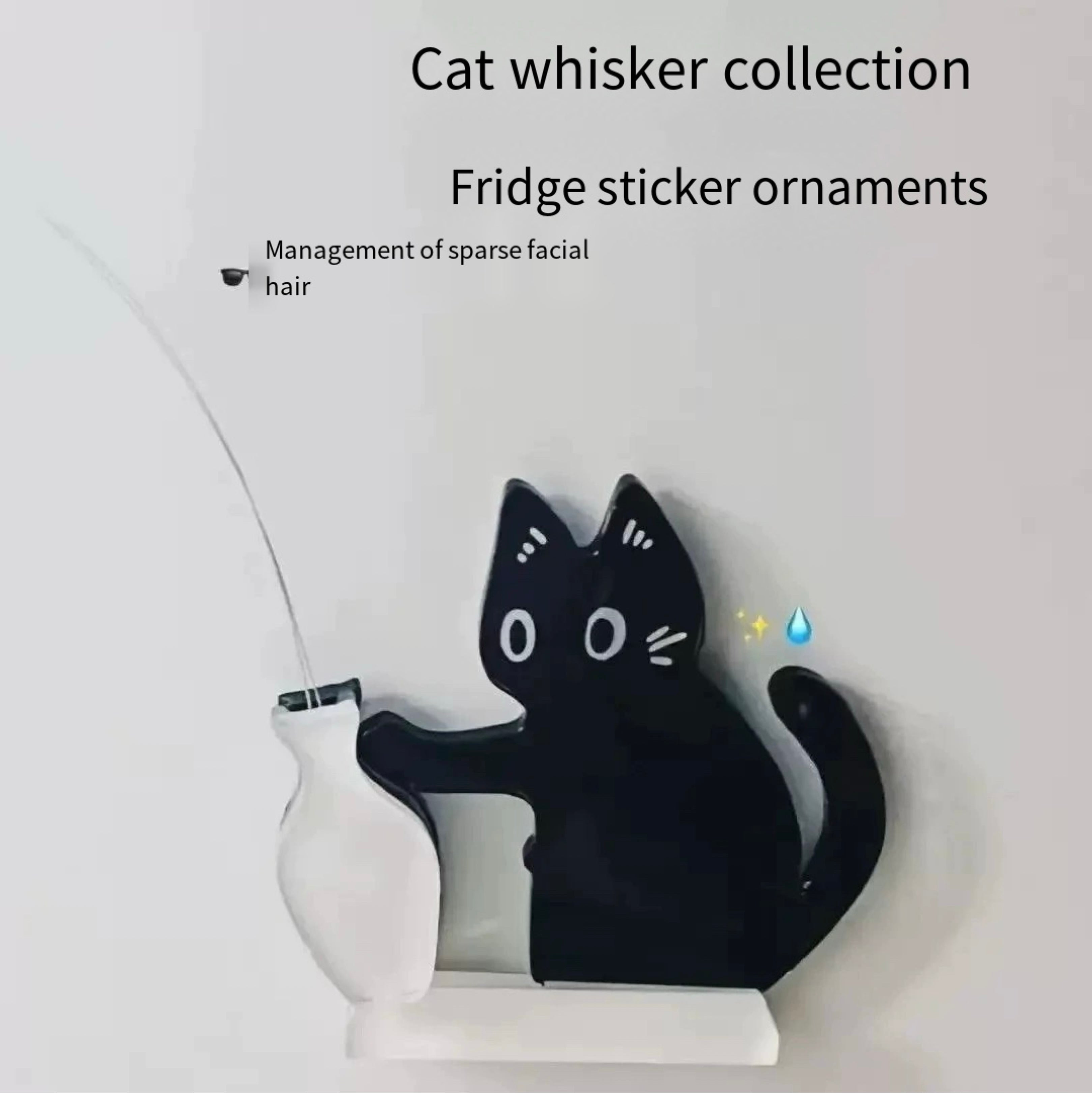 Magnetic Cat Whisker Keepsake Holder with Mini Vase