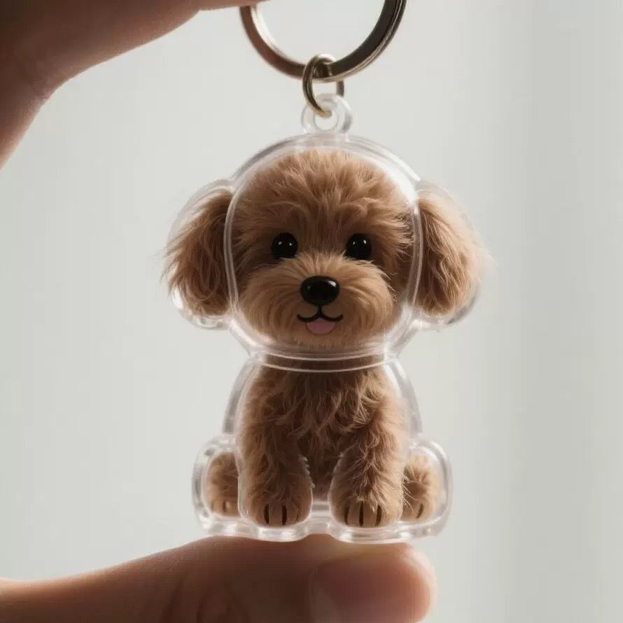 Pet Fur Keepsake Keychains – 2-Piece Set, 7 Styles