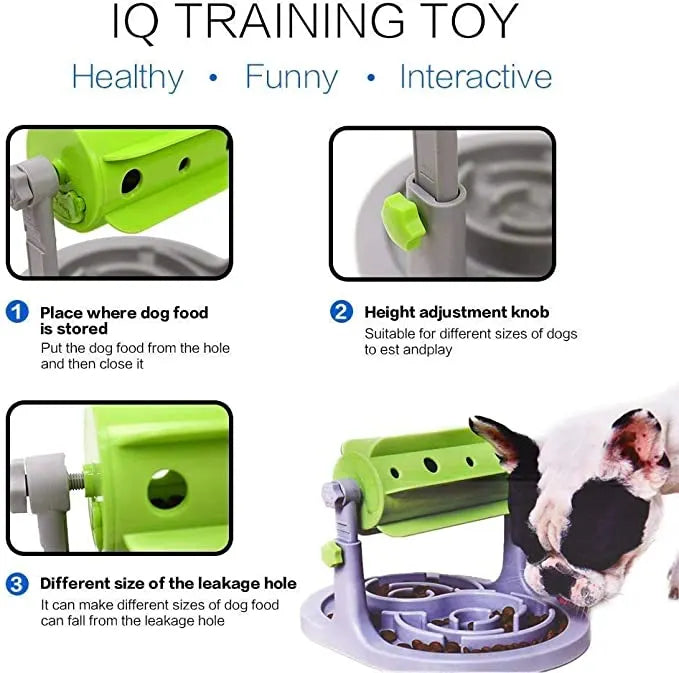 Adjustable Roller Pet Treat Puzzle and Slow Feeder – 3 Colors