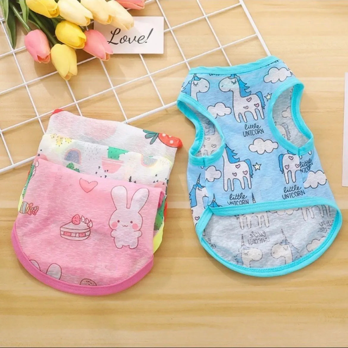 Lightweight Printed Cat Vest – XS to XL