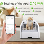 Smart Automatic Self-Cleaning Cat Litter Box with App Control