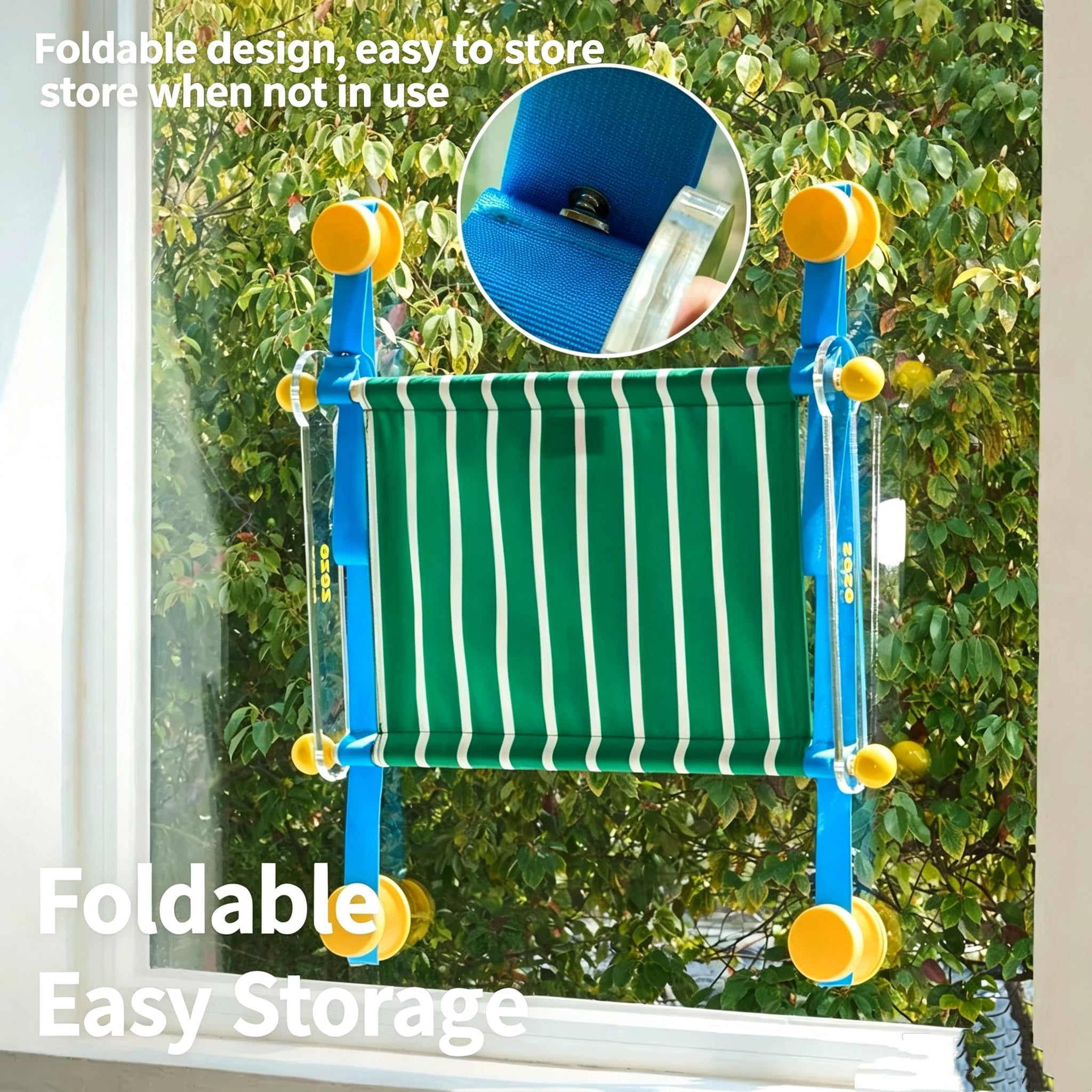 Foldable Acrylic Cat Window Hammock with Suction Cups – 2 Styles