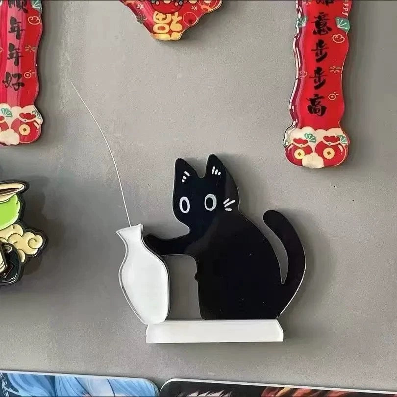 Magnetic Cat Whisker Keepsake Holder with Mini Vase