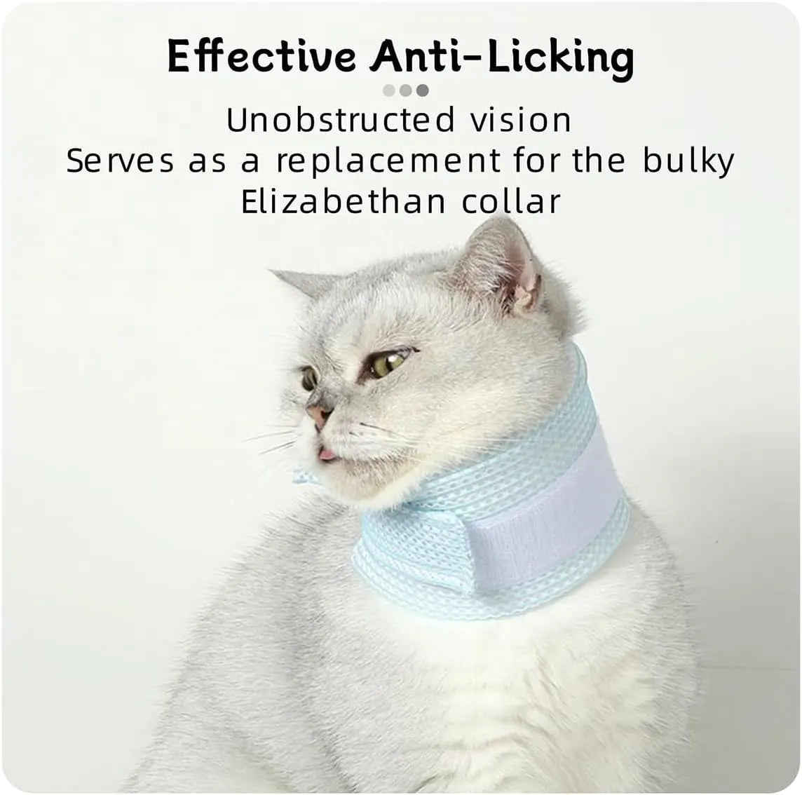 Breathable Adjustable Elizabethan Recovery Collar for Cats