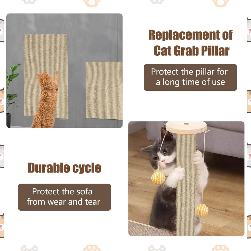 23.6 × 11.8-Inch Self-Adhesive Cat Scratch Mat