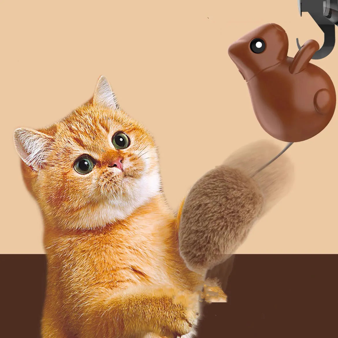 Clamp-On Retractable Pom-Pom Cat Toy – 2 Styles