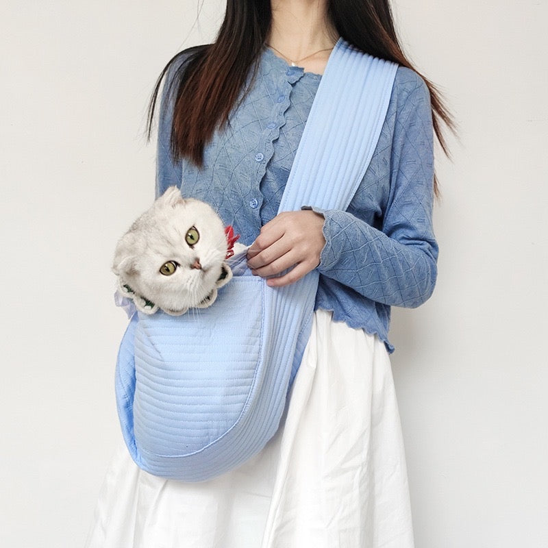 Quilted Pet Sling Carrier for Cats & Small Dogs – S to L