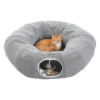Washable Plush Donut Cat Tunnel Bed – 5 Designs