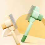 Self-Cleaning Fine-Pin Pet Grooming Brush – Single or 2-Piece Set