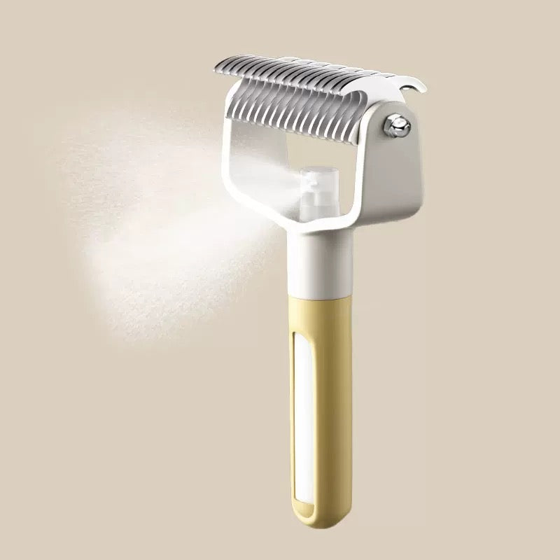 Pet Deshedding Comb with Mist Spray – 3 Colors