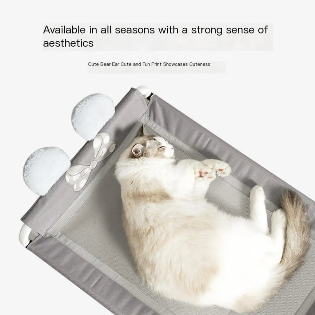 Elevated Pet Camp Bed – Grey or Yellow, 3 Sizes