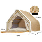 Modular Wooden Cat Scratcher House & Pads – L or XL