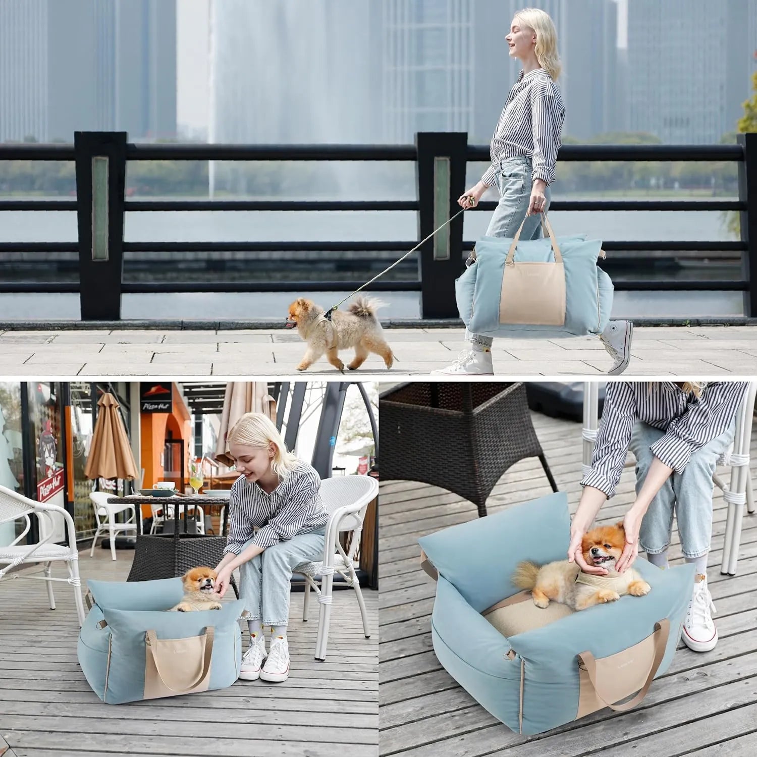 Bolstered Small Pet Car Seat & Travel Bed – 9 Colors