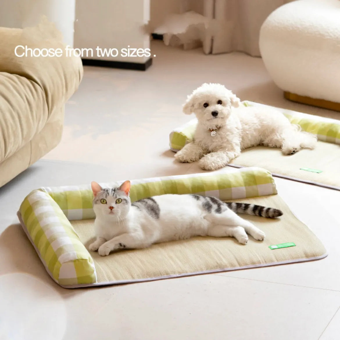 Bolstered Pet Sleeping Mat for Cats & Dogs – L or XL