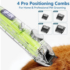 Rechargeable Pet Grooming Trimmer Kit with 4 Guide Combs