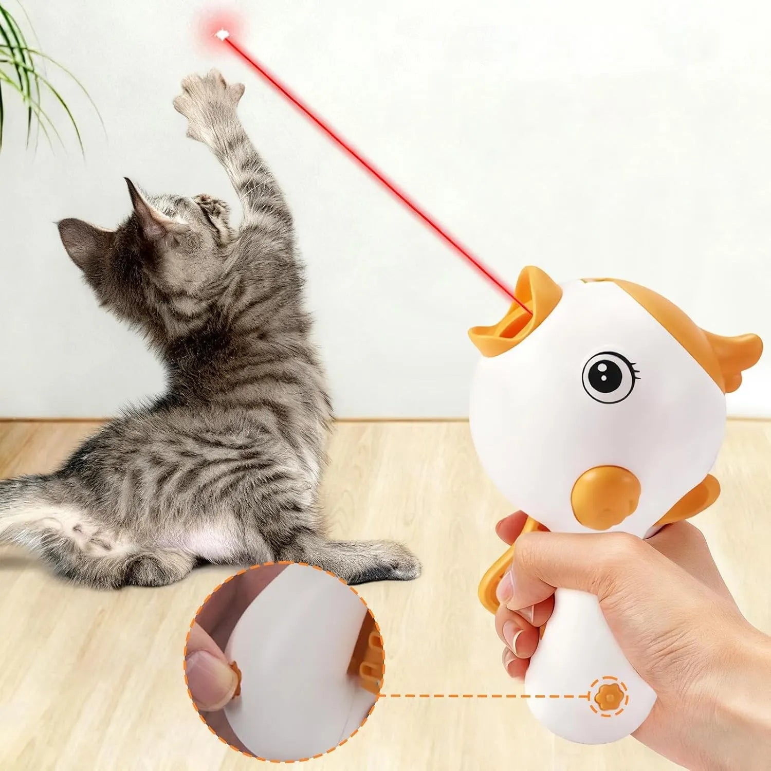 Handheld Cat Treat Launcher – Pink or White