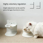 Adjustable Elevated Ceramic Cat Bowl