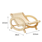 Adjustable Wooden Pet Hammock Lounge Chair