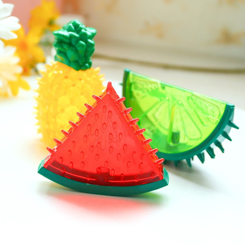 Freezable Fruit-Shaped Dog Chew Toy – Single or 3-Pack