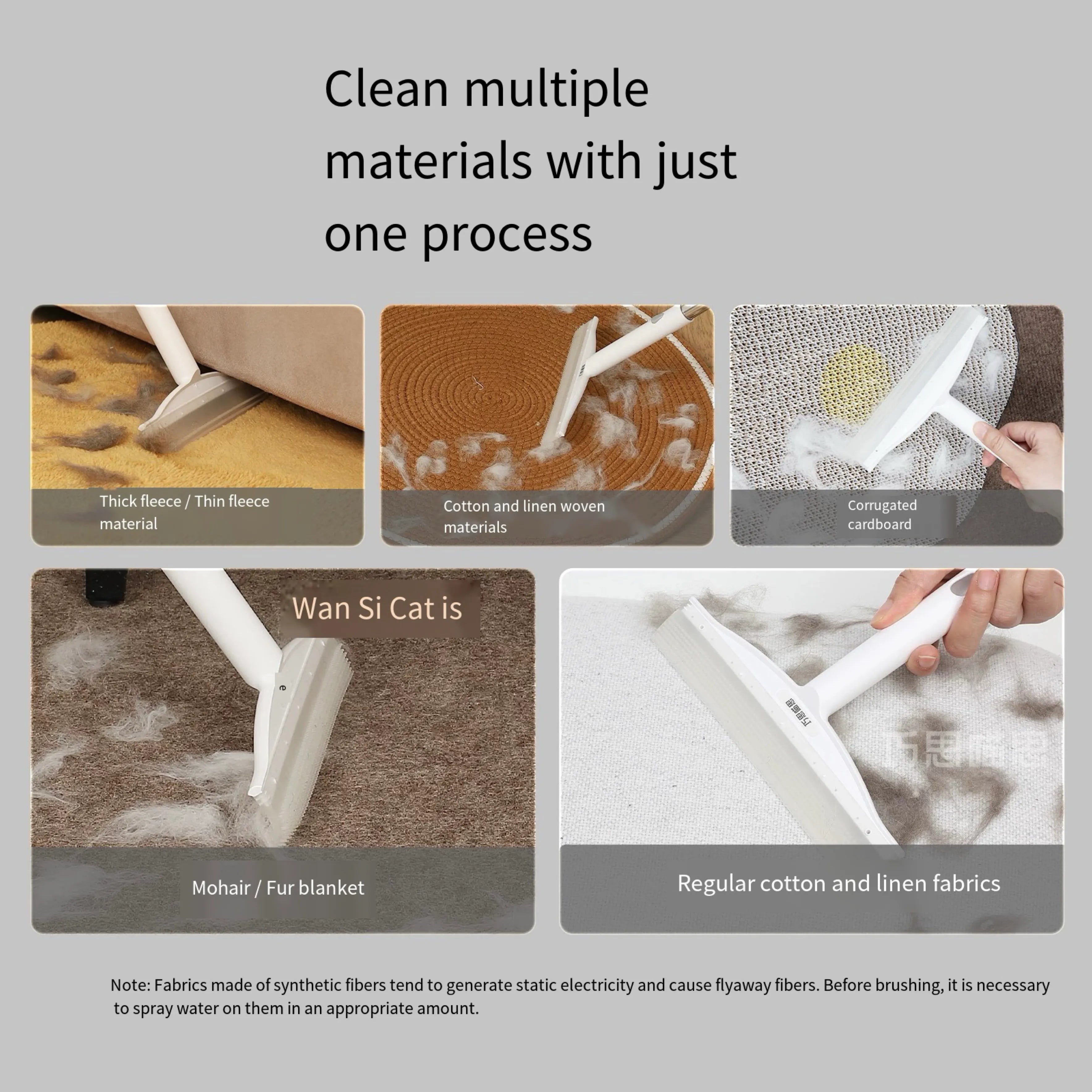 Adjustable Long-Handle Silicone Floor Squeegee
