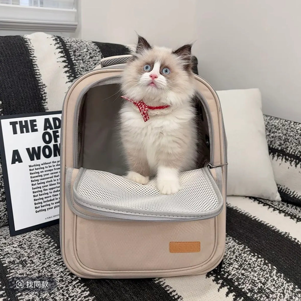 Structured Mesh-Front Pet Carrier Backpack – 3 Styles