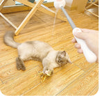 Retractable Cat Teaser Wand with 2 Attachments