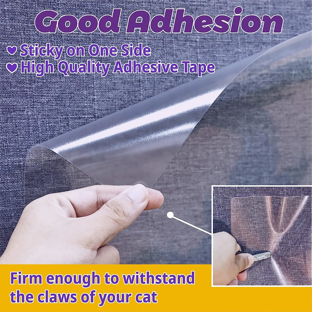 Transparent Cat Scratch Deterrent Furniture Film – 10, 20, or 30 Pieces
