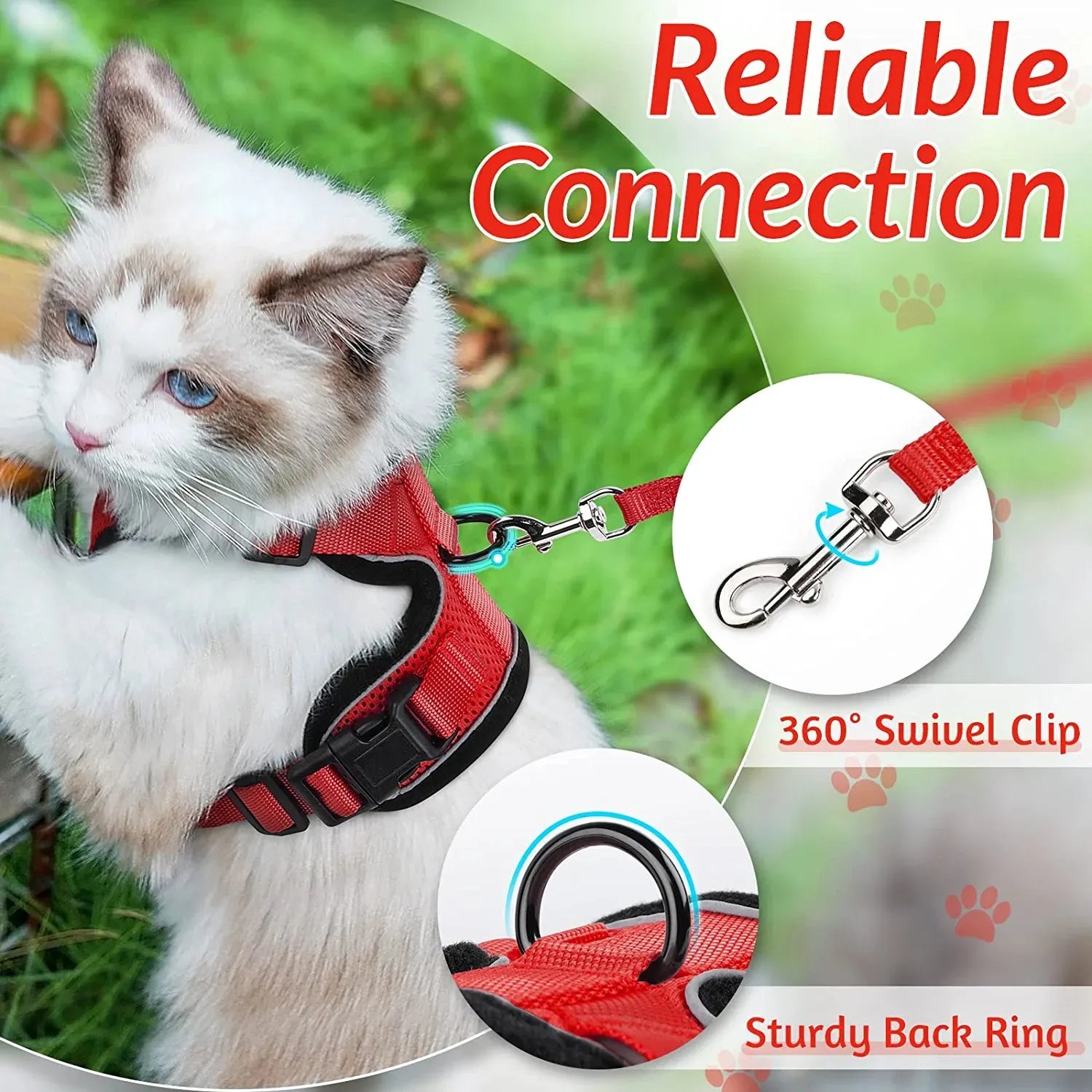 Adjustable Cat Harness Vest for Walking