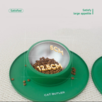 Anti-Rollover Cat Bowl Set