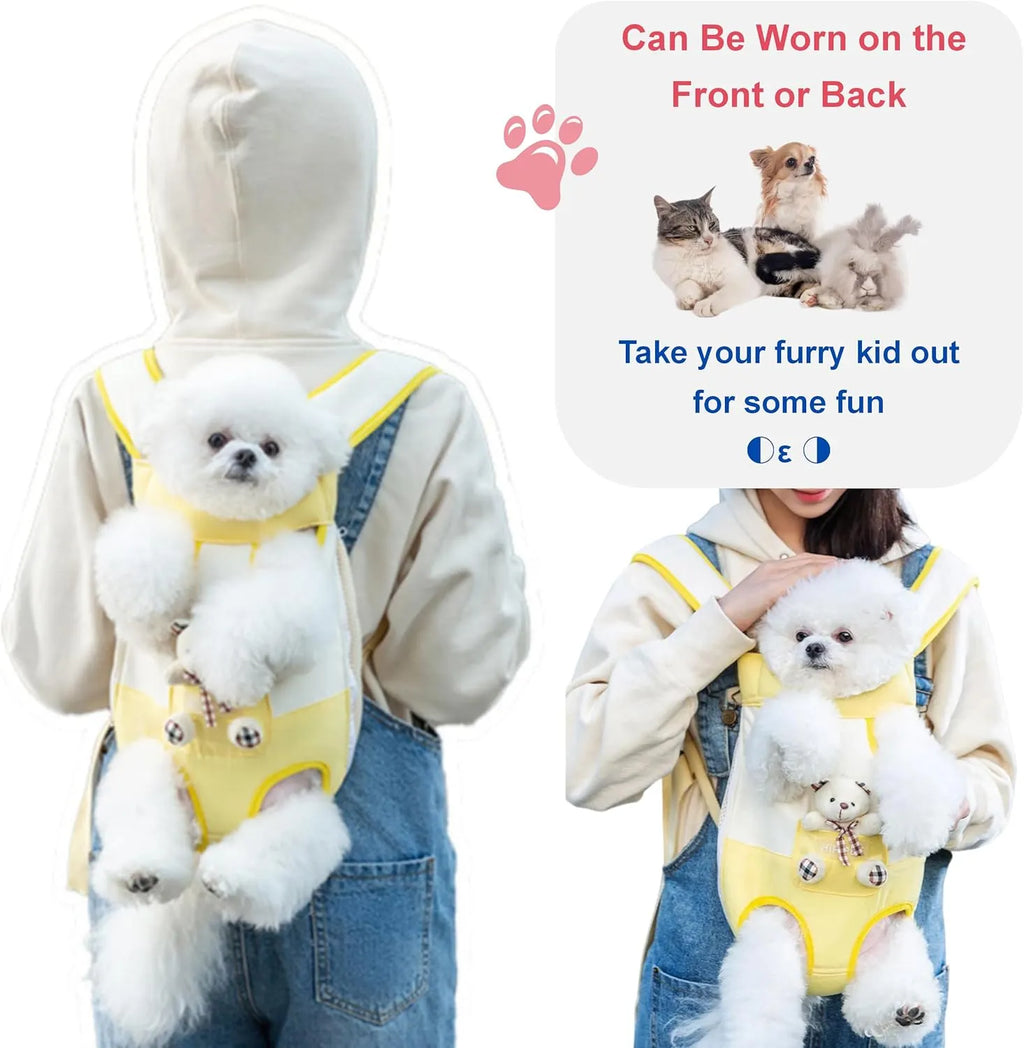 Cartoon Front Pet Carrier Backpack for Cats & Small Dogs