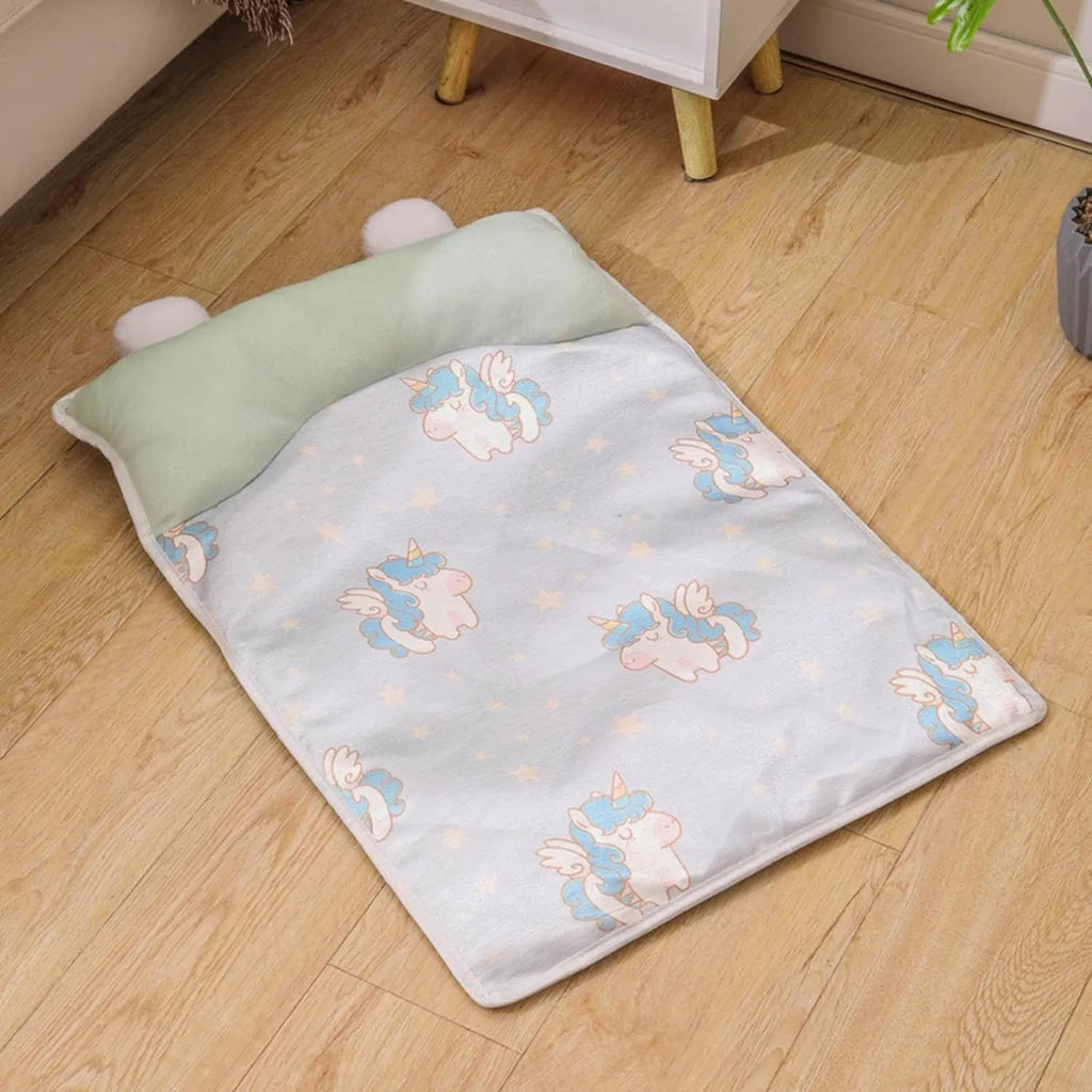 Ice-Silk Pet Cooling Mat with Pillow – 5 Styles