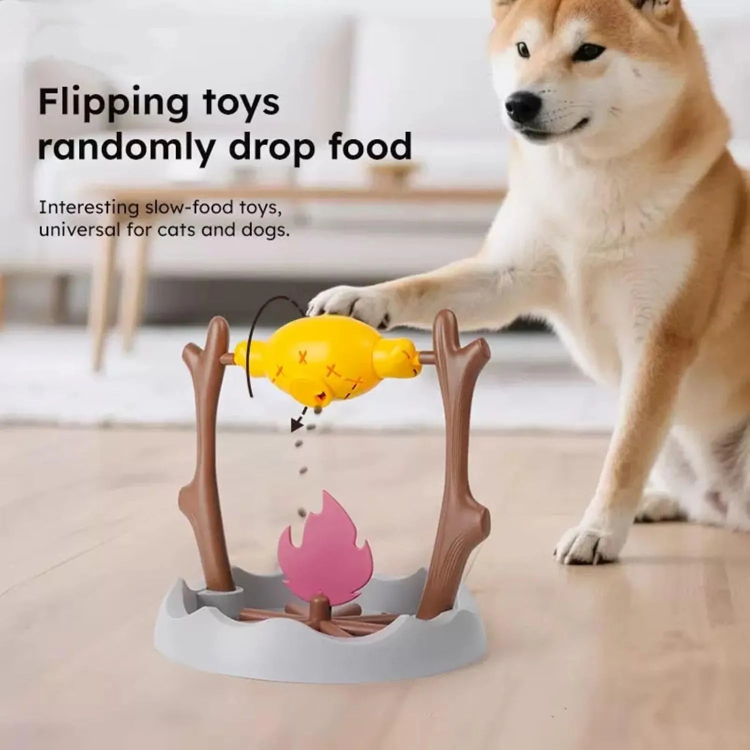 Interactive Slow-Feeding Cat Treat Dispenser