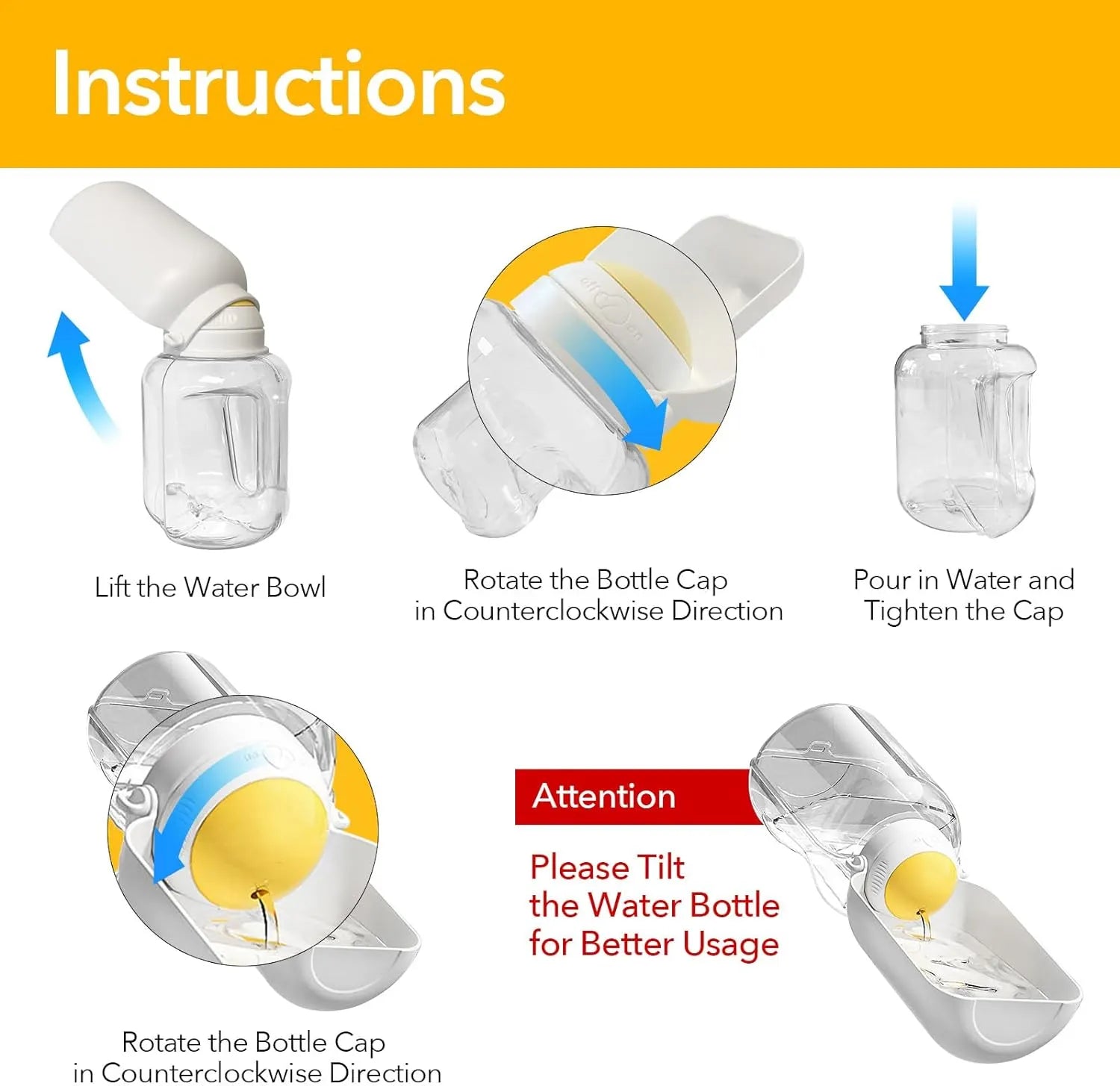 Large-Capacity Dog Travel Water Bottle with Drinking Bowl