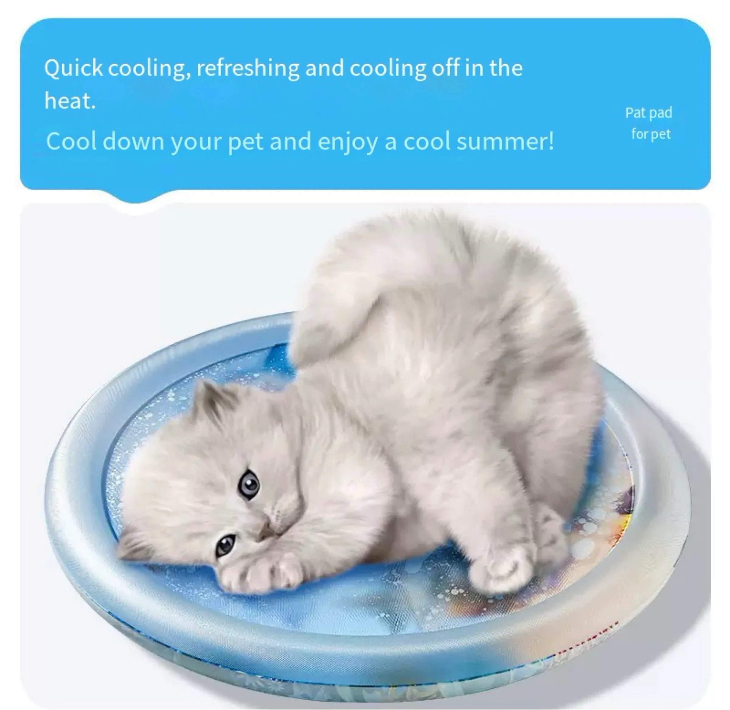 Water-Filled Sensory Play Mat for Cats – 26 to 42 in