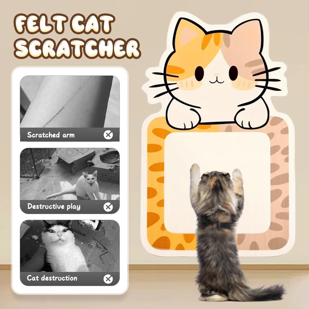 Self-Adhesive Wall-Mounted Cat Scratching Pad