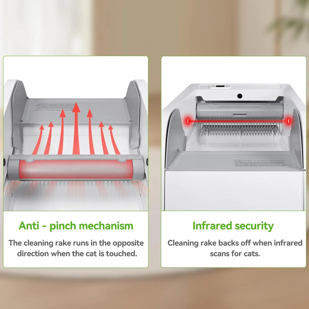 Smart Automatic Self-Cleaning Cat Litter Box with App Control