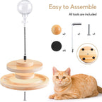 Spring-Mounted Interactive Cat Treat Dispenser Toy