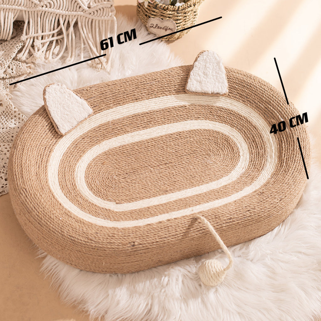 Large Oval Woven Cat Scratcher Bed – 21 Styles