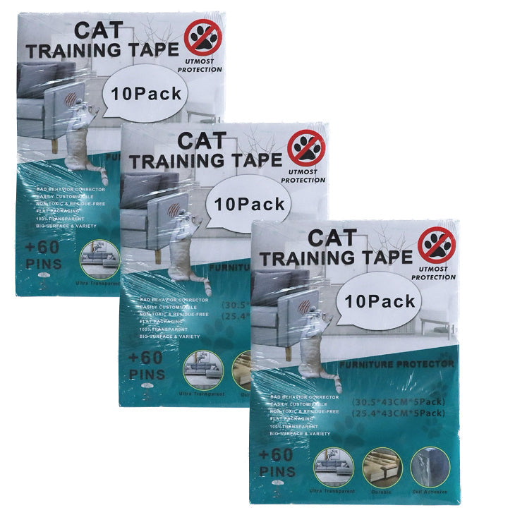 Transparent Cat Scratch Deterrent Furniture Film – 10, 20, or 30 Pieces