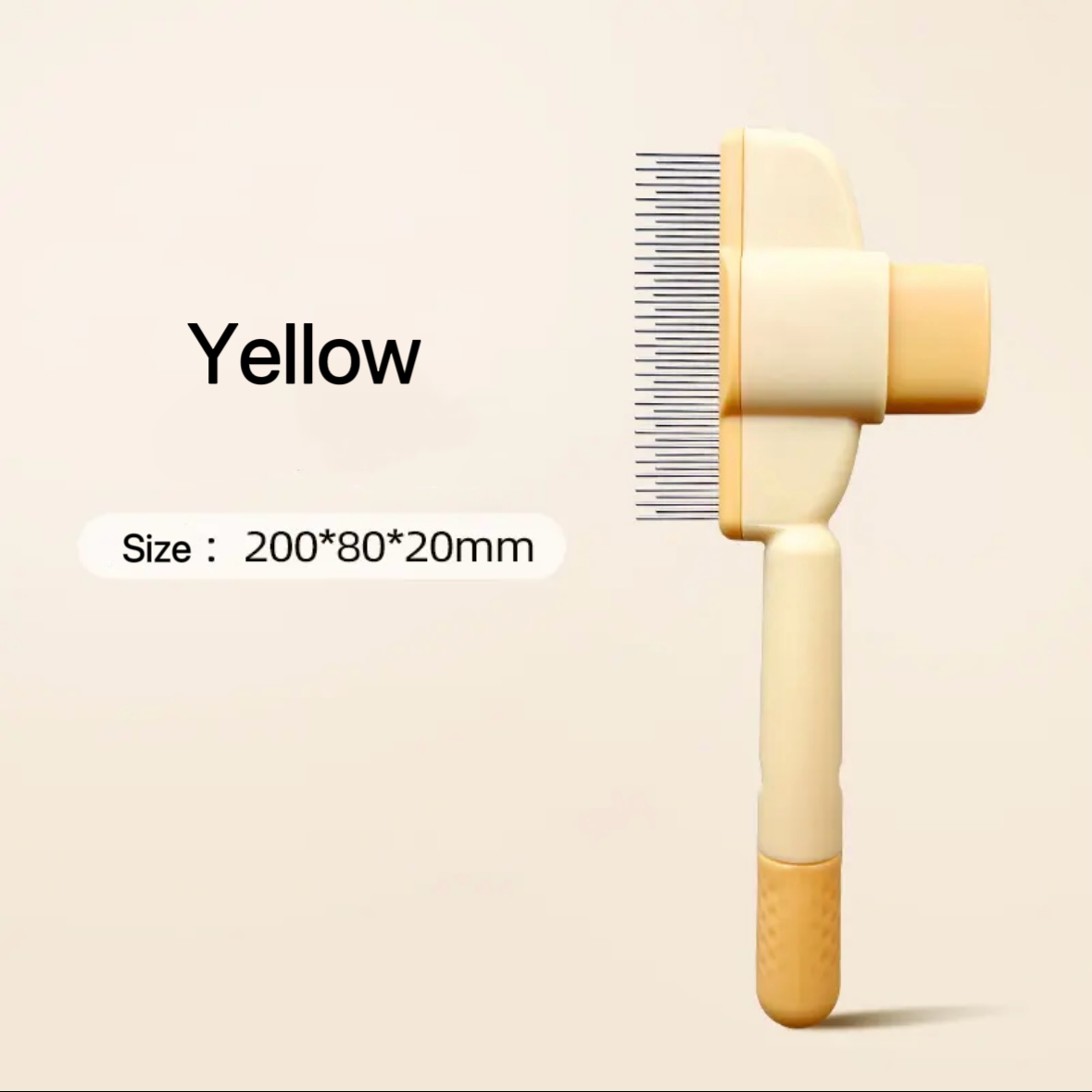 Self-Cleaning Fine-Pin Pet Grooming Brush – Single or 2-Piece Set